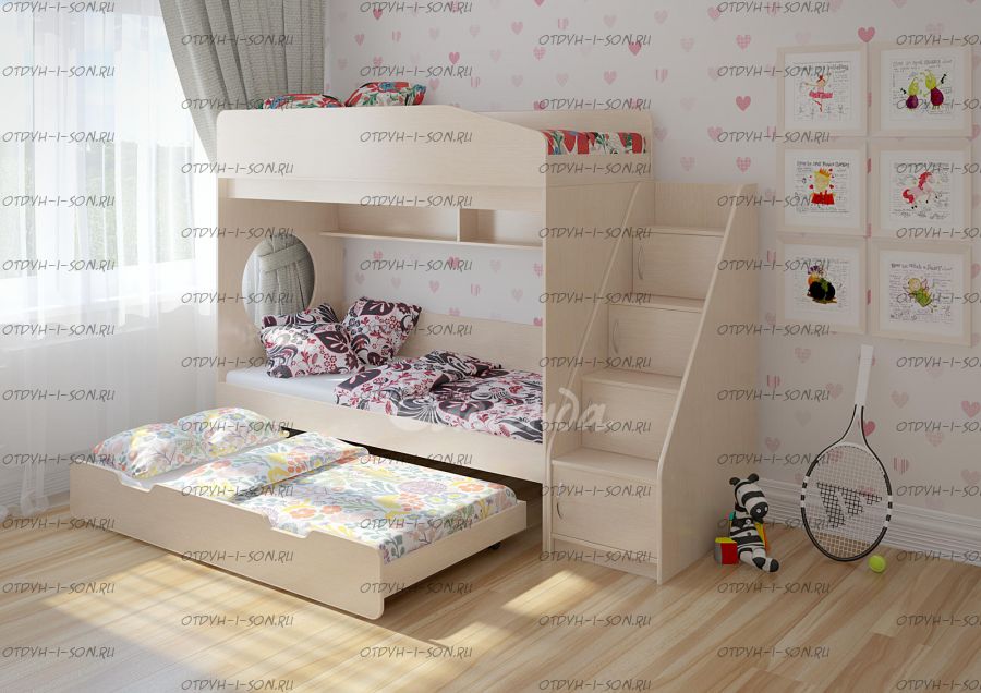 Кровать трехъярусная Легенда-ЛК10.5