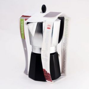 Гейзерная кофеварка Lagostina Samba на 6 чашек для кофе эспрессо и мокко (Италия)