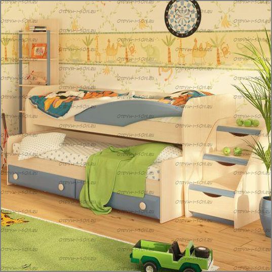 Кровать двухъярусная Немо выдвижная