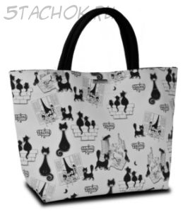 Сумка женская "Кошки Франции 002" (учтена стоимость доставки)