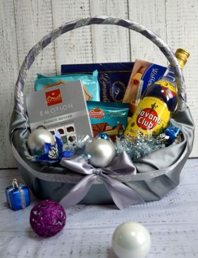 Корзина "Стильная" серая