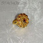 Кольцо "Солнечная ромашка" под золото