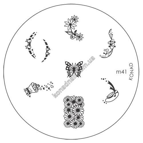 Диск для стемпинга Конад (трафарет) М 41