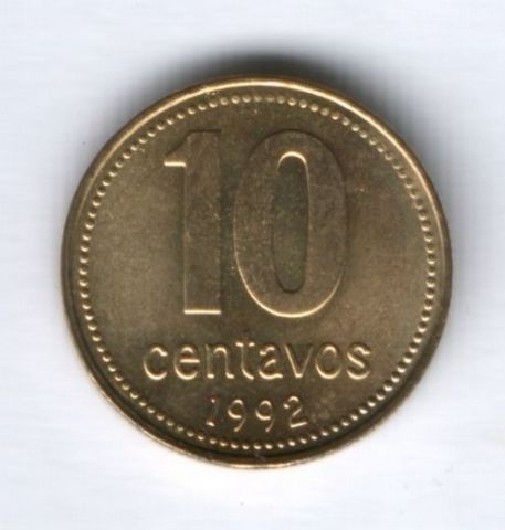 10 сентаво 1992 г. Аргентина