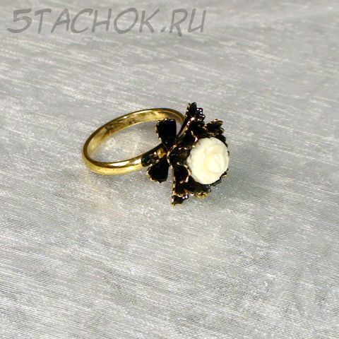 Кольцо "Розочка" под золото