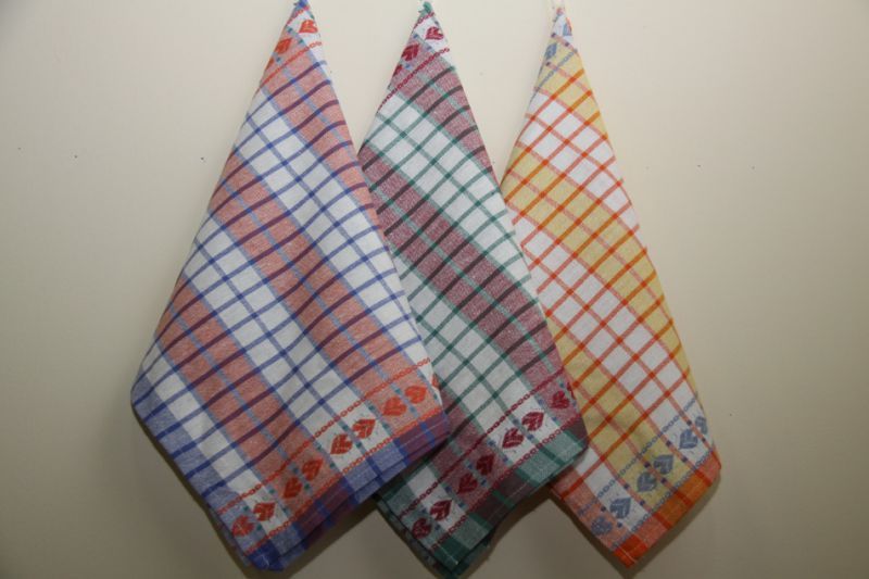 кухня лен Клетка 40х70 (12 шт ) арт. KX022 полотенце  LIKE TEXTILE