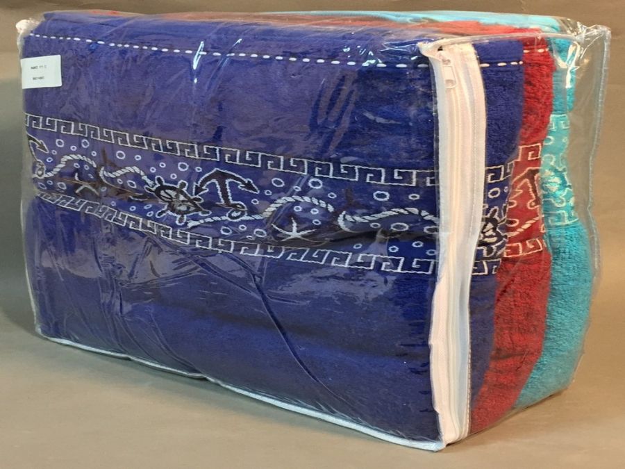 Кайма-Морская  Пляжное 100х150 (3шт) 420гр.полотенце Гюльджан  Атлас