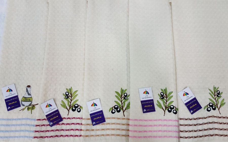 кухня вафля Оливки  40х60 (12 шт ) арт. KX 104 полотенце  LIKE TEXTILE