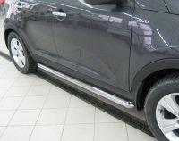 Пороги труба d76 (вариант 1) KIA SPORTAGE 2010-2012