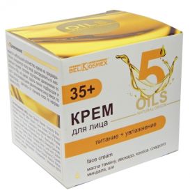 БЕЛКОСМЕКС OILS NATURAL ORIGIN КРЕМ ДЛЯ ЛИЦА 35+ ПИТАНИЕ + УВЛАЖНЕНИЕ 48г