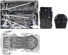 Защита картера и кпп, АВС-Дизайн, композит 8мм на МПС 3