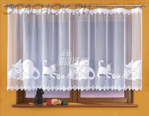 Штора кухонная "Котики-120"