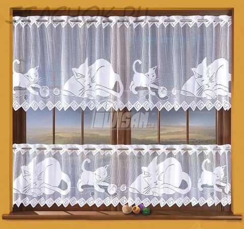 Штора кухонная "Котики-70"