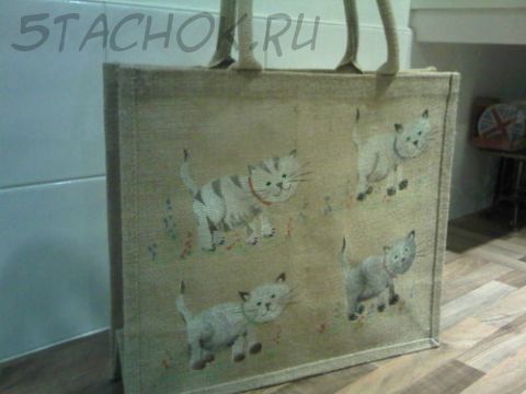 Сумка пляжная "Белые котята"