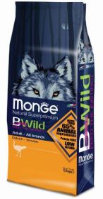 Monge Bwild Dog Ostrich корм для взрослых собак всех пород с мясом страуса 7,5 кг