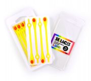 Светящиеся шнурки для обуви Hilaces цвет Желтый/Красный в раскрытой упаковке