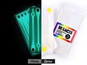 Светящиеся шнурки для обуви Hilaces цвет Прозрачный/Желтый день-ночь