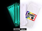 Светящиеся шнурки для обуви Hilaces цвет Прозрачный/Белый день-ночь