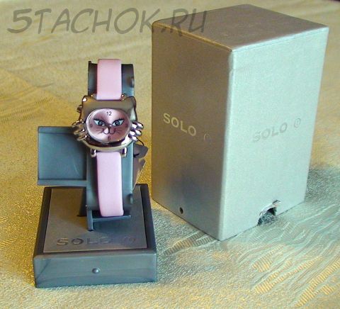 Часы для девушки "Кошечка гламурная" (на ремешке)