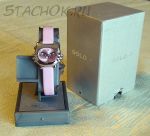 Часы для девушки "Кошечка гламурная" (на ремешке)