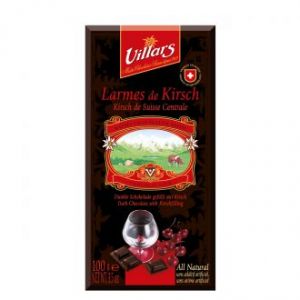 Шоколадка Темный шоколад с вишнёвым бренди Villars Larmes de Kirsch Dark - 100 г (Швейцария)