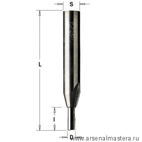 Фреза пазовая монолитная с врезным зубом  Z2 S8 x 38 D6 x 14 x 55 RH CMT 174.060.11