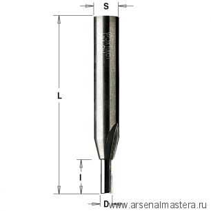 Фреза пазовая монолитная с врезным зубом  Z2 S8 x 38 D6 x 14 x 55 RH CMT 174.060.11