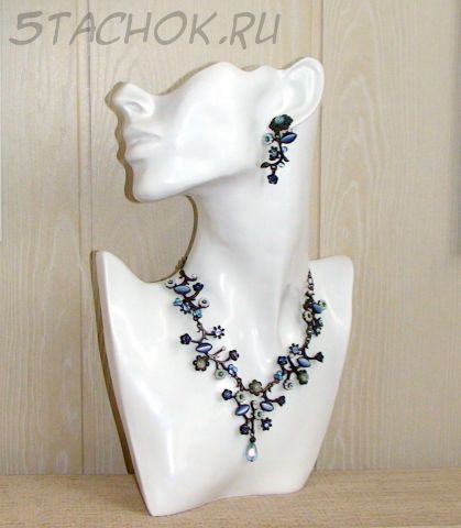 Роскошный винтажный комплект под бронзу/исск.жемчуг/стразы