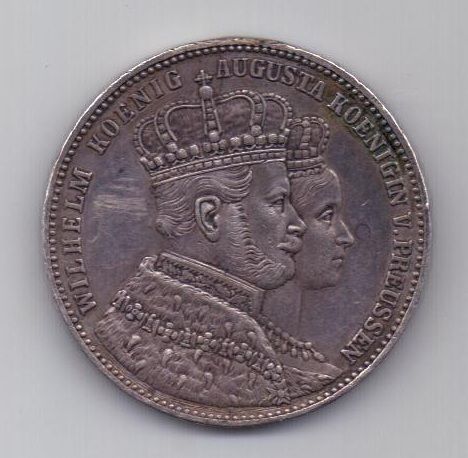 1 талер 1861 г. AUNC. Пруссия