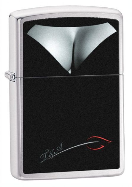 Зажигалка ZIPPO Classic с покрытием Brushed Chrome, латунь/сталь, серебристая, матовая, 28273