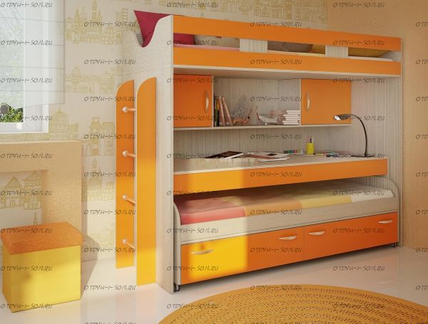 Кровать двухъярусная трансформер Фанки Кидз-22 СВ