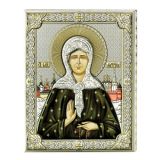 Серебряная икона Святая Матрона (листовое серебро, Valenti & Co, Италия) купить серебряную итальянскую икону