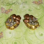 Серьги "Колибри" под чеканку