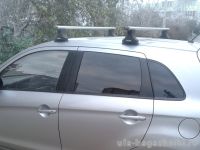 Багажник на крышу Mitsubishi ASX, без рейлингов, со штатными местами, Атлант, аэродинамические дуги
