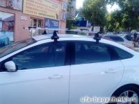 Багажник на крышу Ford Focus 3, Атлант, крыловидные дуги, опора Е