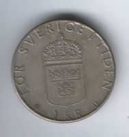 1 крона 1977 г. Швеция