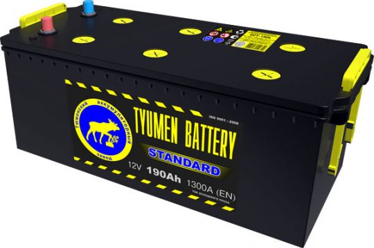 Автомобильный аккумулятор АКБ Тюмень (TYUMEN BATTERY) STANDARD  6CT-190L 190Aч П.П. (4) (росс.)