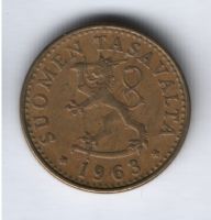 20 пенни 1963 г. Финляндия