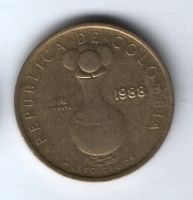 20 песо 1988 г. Колумбия