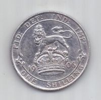 1 шиллинг 1906 г. Великобритания