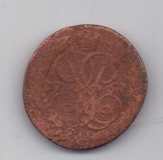деньга 1757 г. редкий год