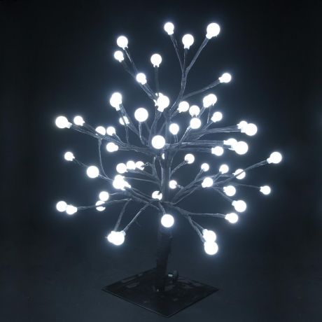 LED-Дерево настольное «Шарики», белое, высота 45см