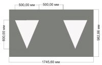 Трафарет дорожной разметки 1.13 "Уступите дорогу" по ГОСТу.