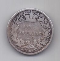 1 шиллинг 1864 г. Великобритания