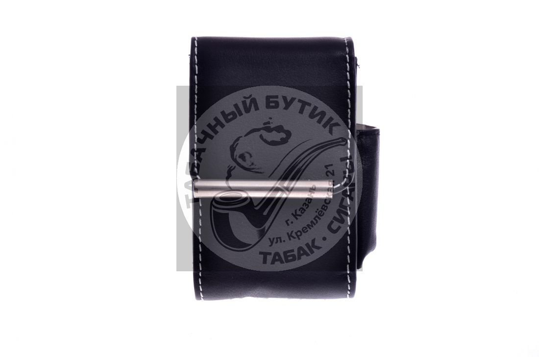 Сигаретница 85 и 100 мм, кожа, черная