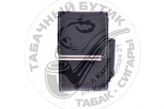 Сигаретница 85 и 100 мм, кожа, черная