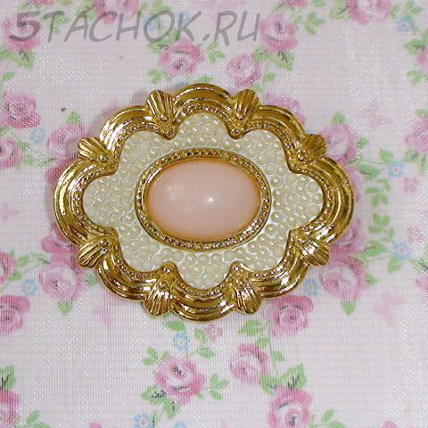 Брошь в викторианском стиле под золото