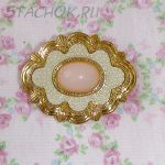 Брошь в викторианском стиле под золото