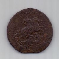 1 копейка 1763 г. ММ перечекан