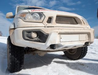 Бампер ABC-дизайн передний ЛЕГКИЙ UAZ Patriot 2005 (с оптикой)